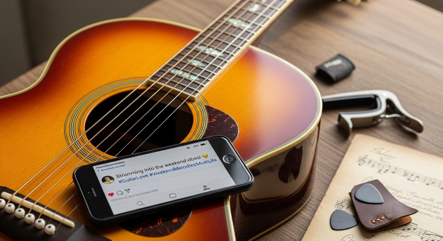 instagram guitar caption