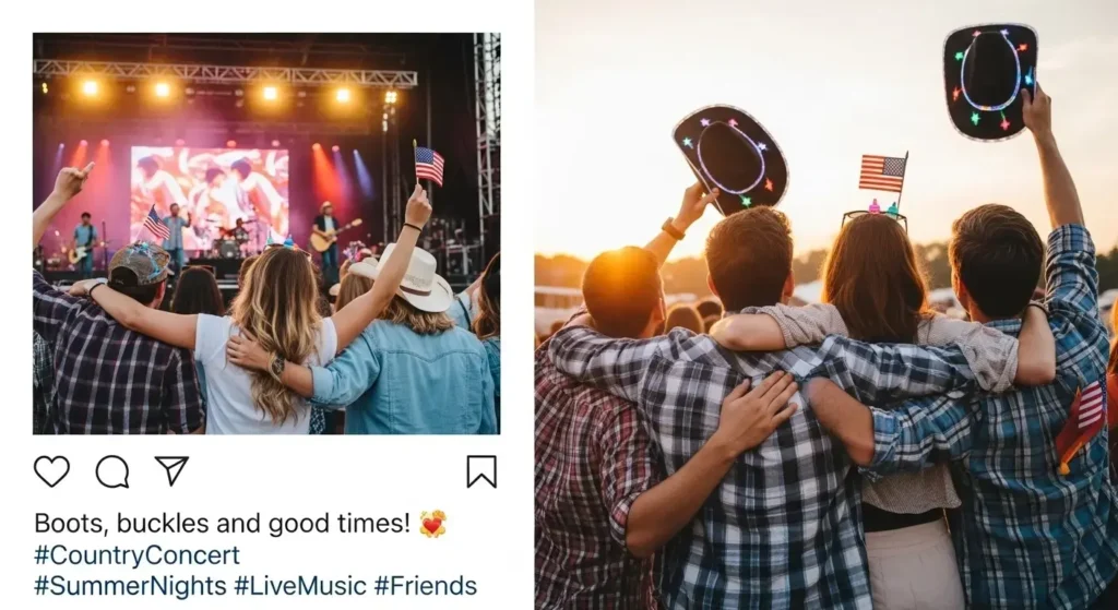 country concert instagram captions
