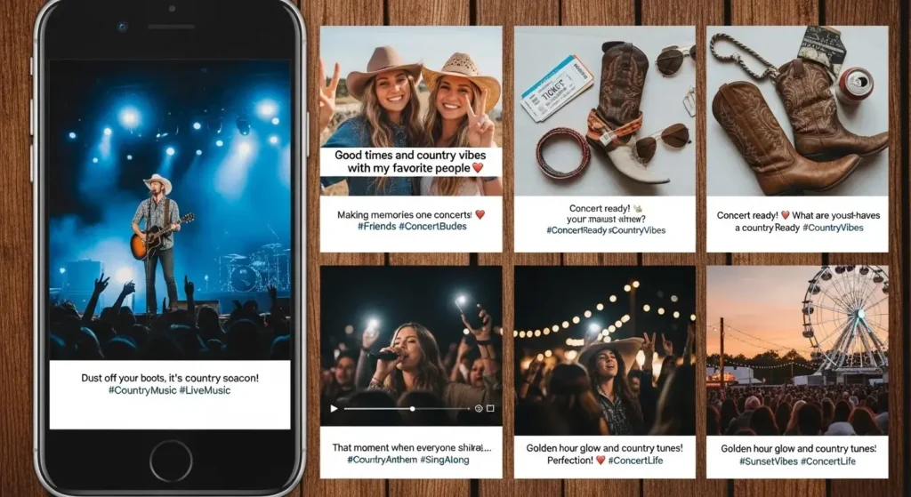 country concert instagram captions