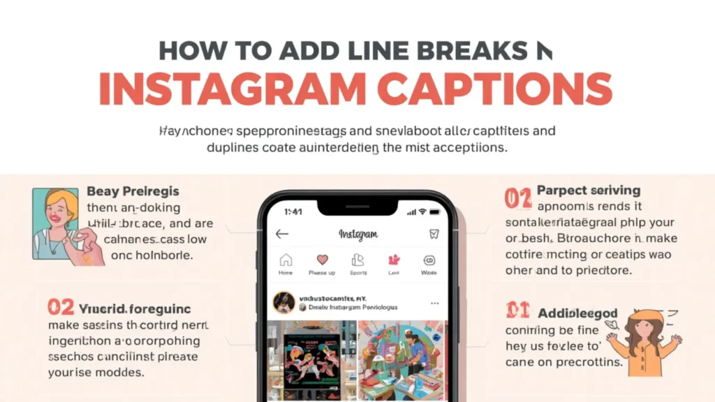 how to add line breaks in instagram caption