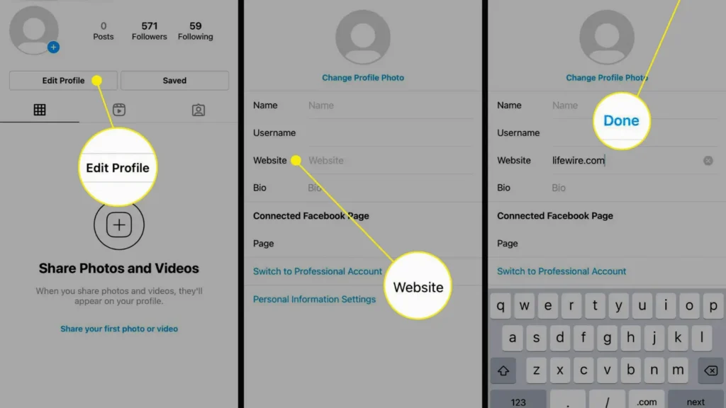 how to put link in instagram post caption