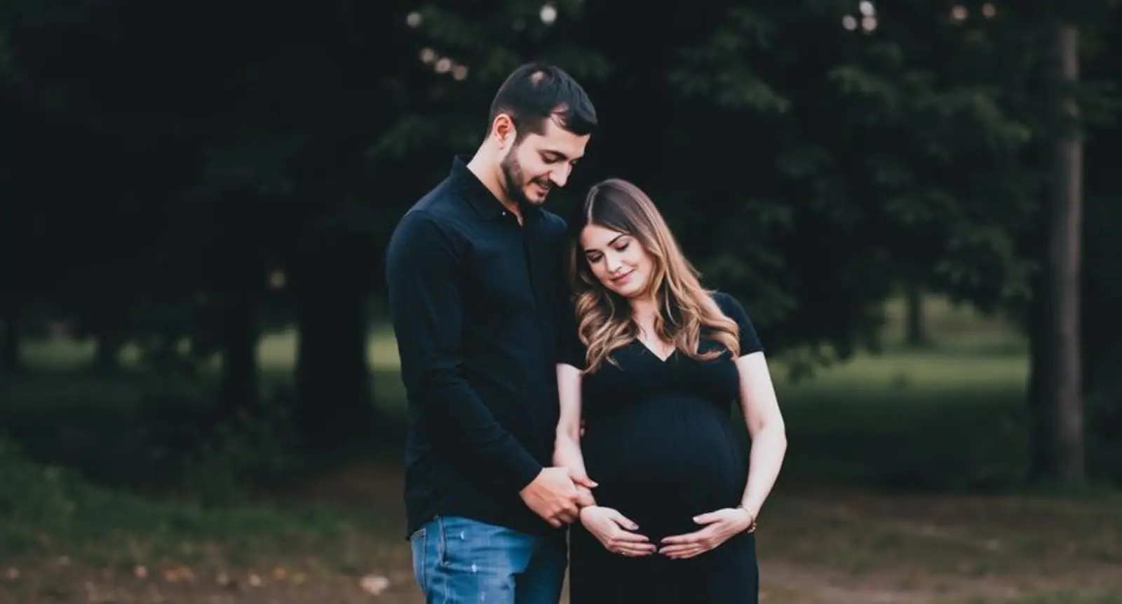 Couple maternity photo captions