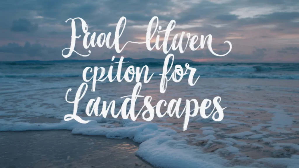 Instagram captions for landscapes