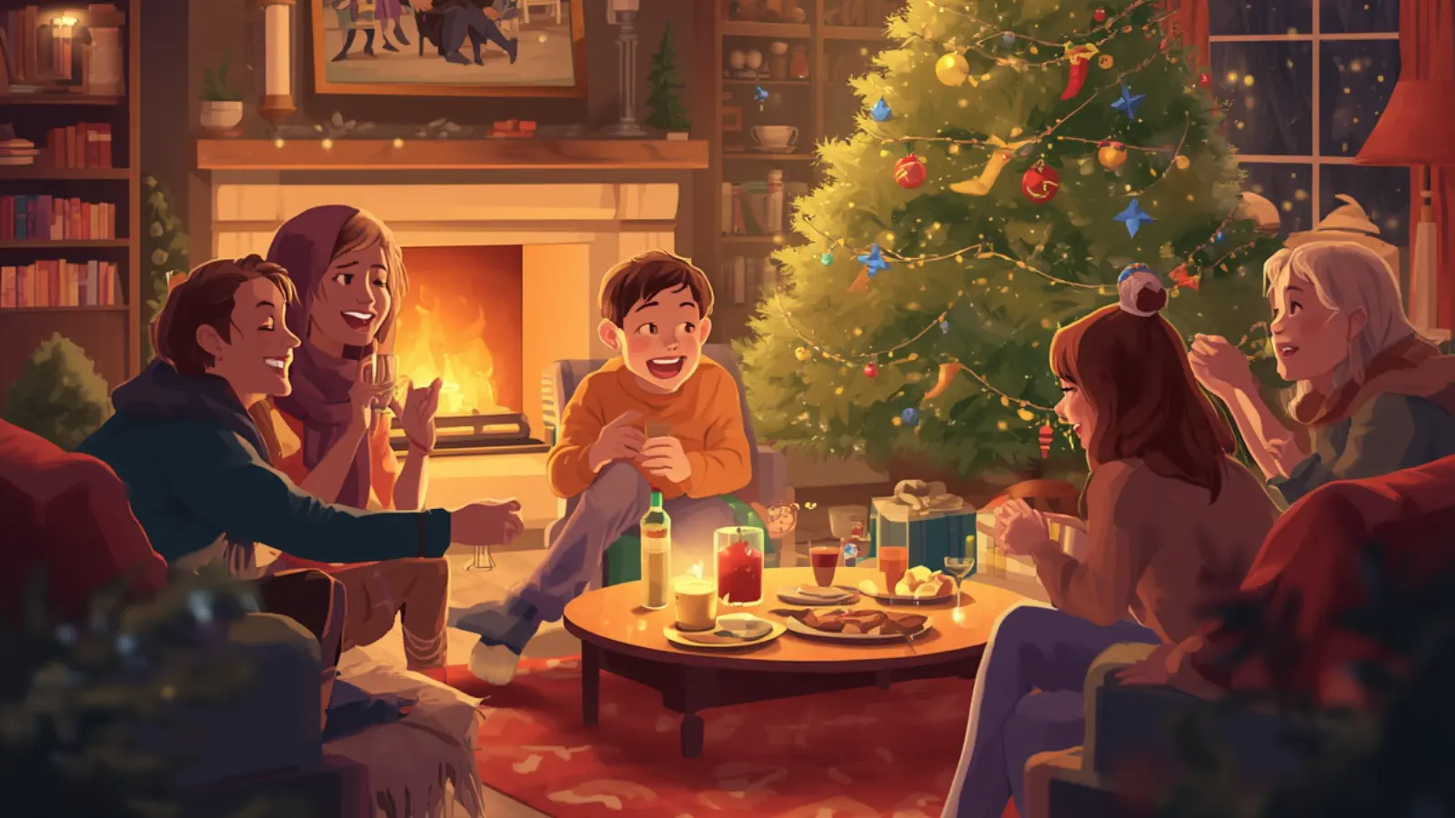 christmas party captions