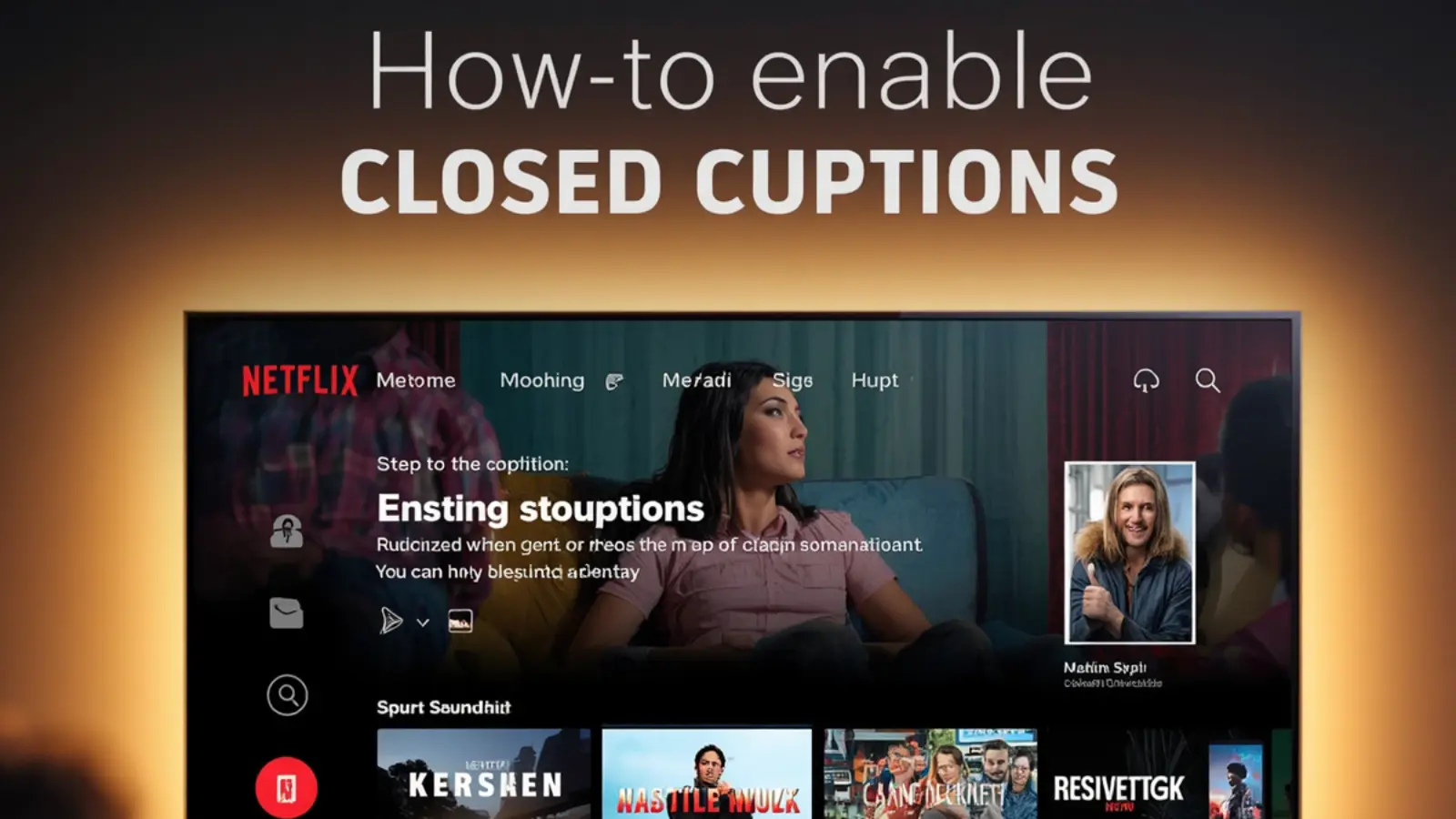 how to get closed caption on netflix