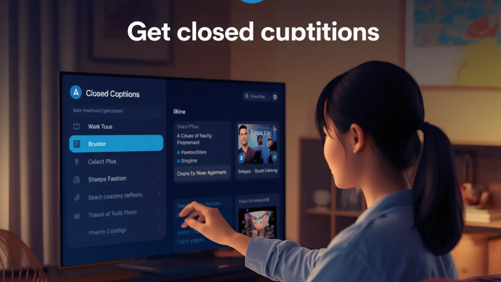 how to get closed caption on paramount plus