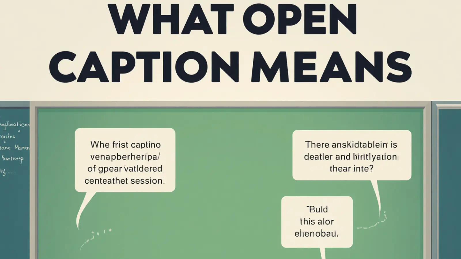 what does open caption mean